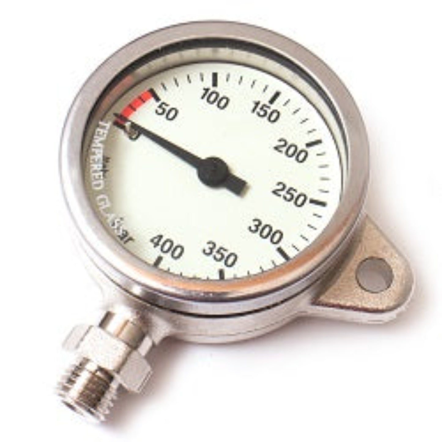 52mm White Faced Brass Tech Snap Pressure Gauge